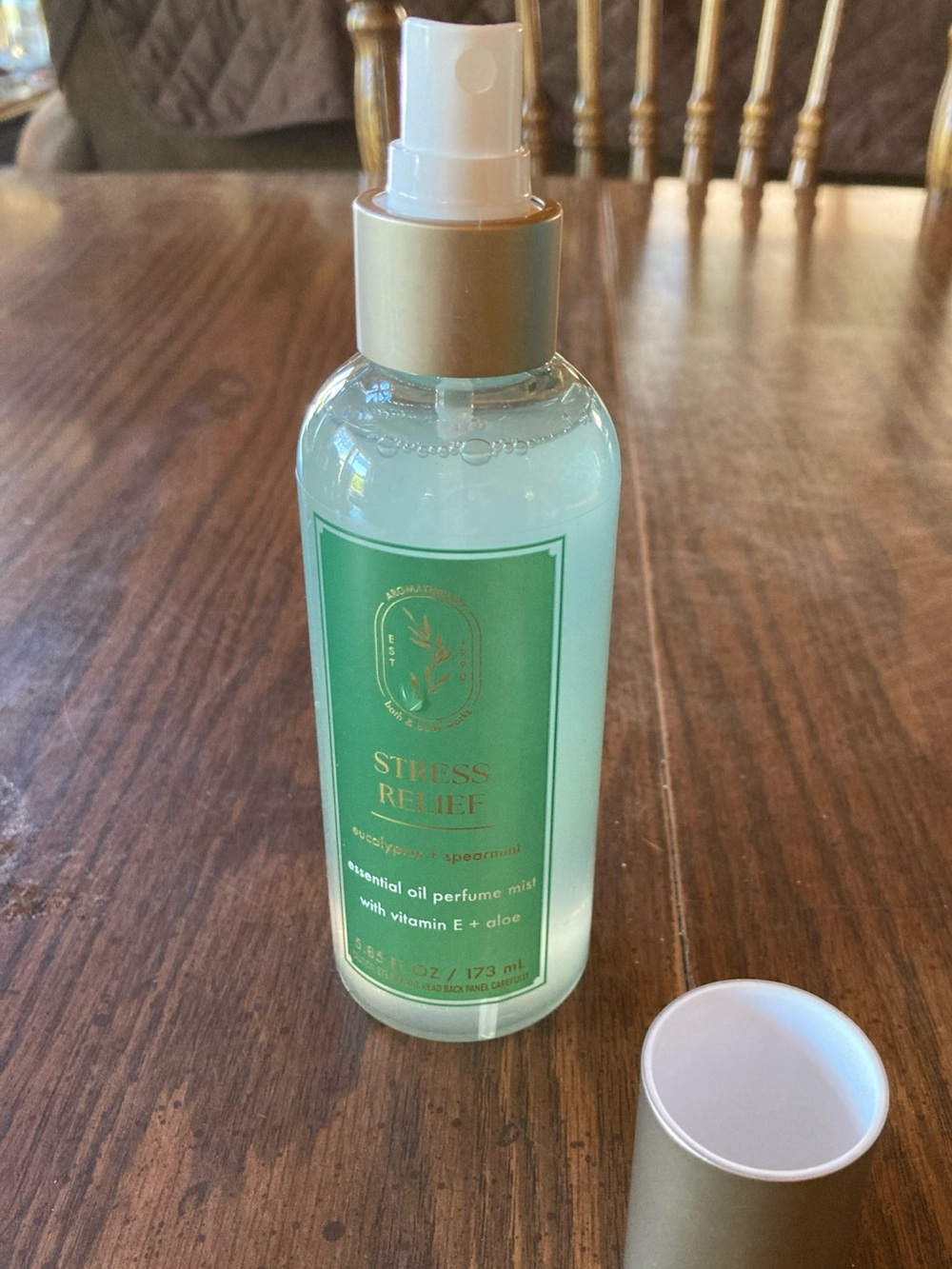 Stress Relief Essential Oil Perfume Mist bath and bodyworks eucalyptus vit E
